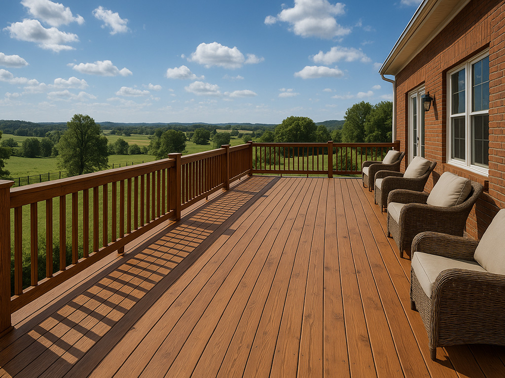 Backyard deck construction in Kentucky