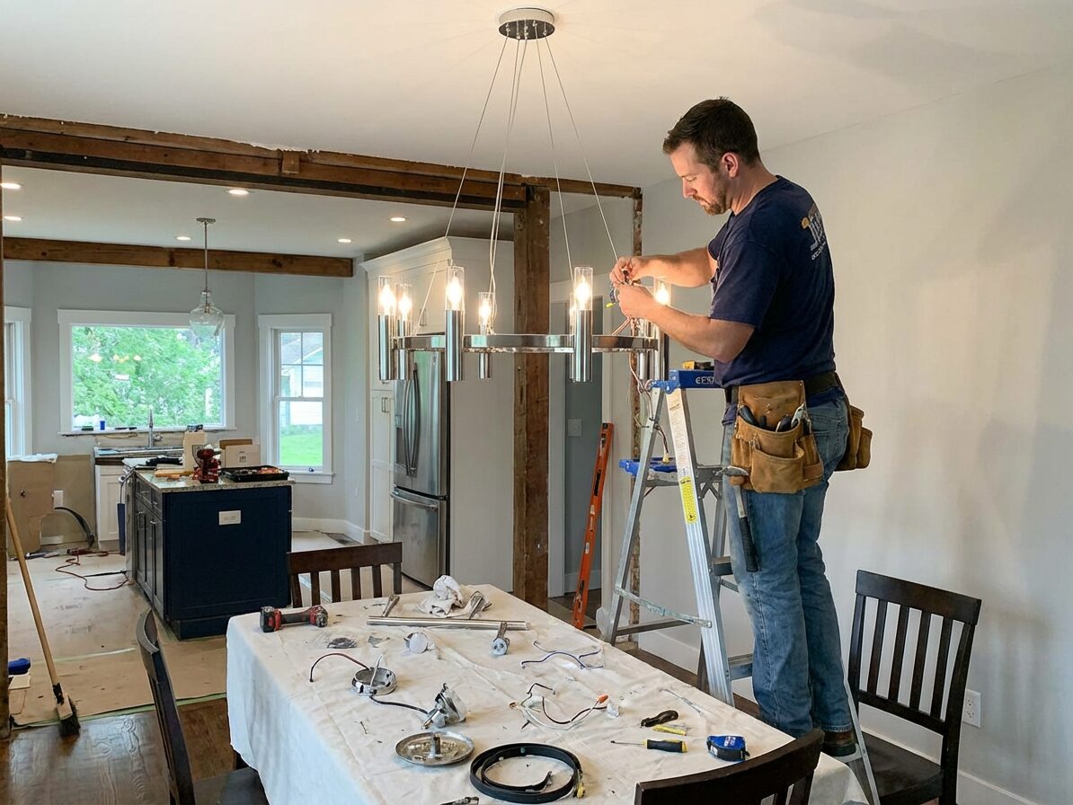 Light fixture installation